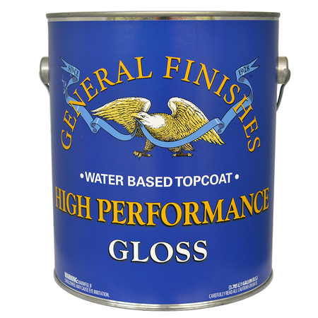 GENERAL FINISHES 1 Gal Clear High Performance Water-Based Topcoat, Gloss GAHG